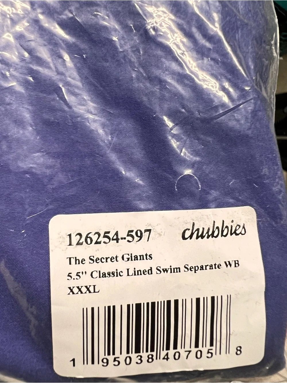 New Chubbies New York Giants NFL Lined 5.5” Swim‎ Trunks Shorts